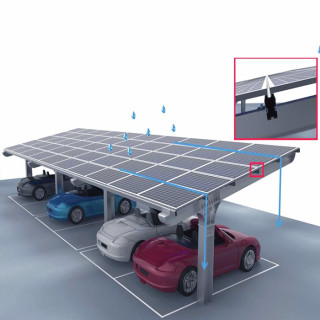Waterproof Ground Mounting System For Solar Car Shed